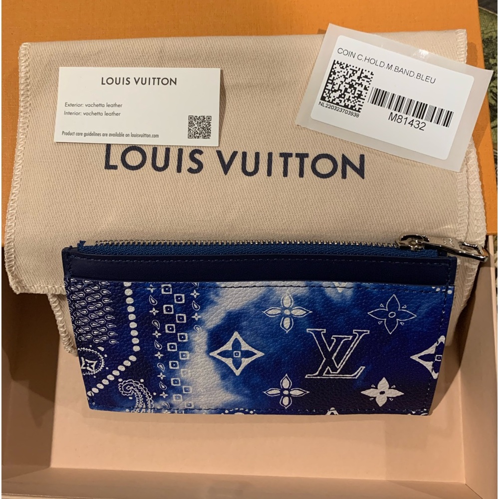 Authentic Louis Vuitton SLG Bandana Coin Card Holder